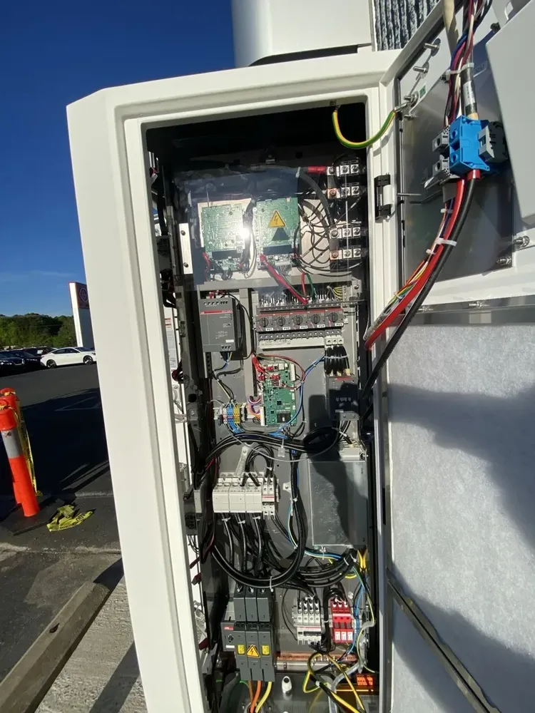 ABB EV Supercharger installation work - Work completed by Mills Electric Co.