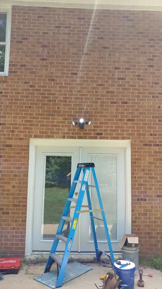 Residential outdoor safety path and exit pathway egress lighting - Work completed by Mills Electric Co.