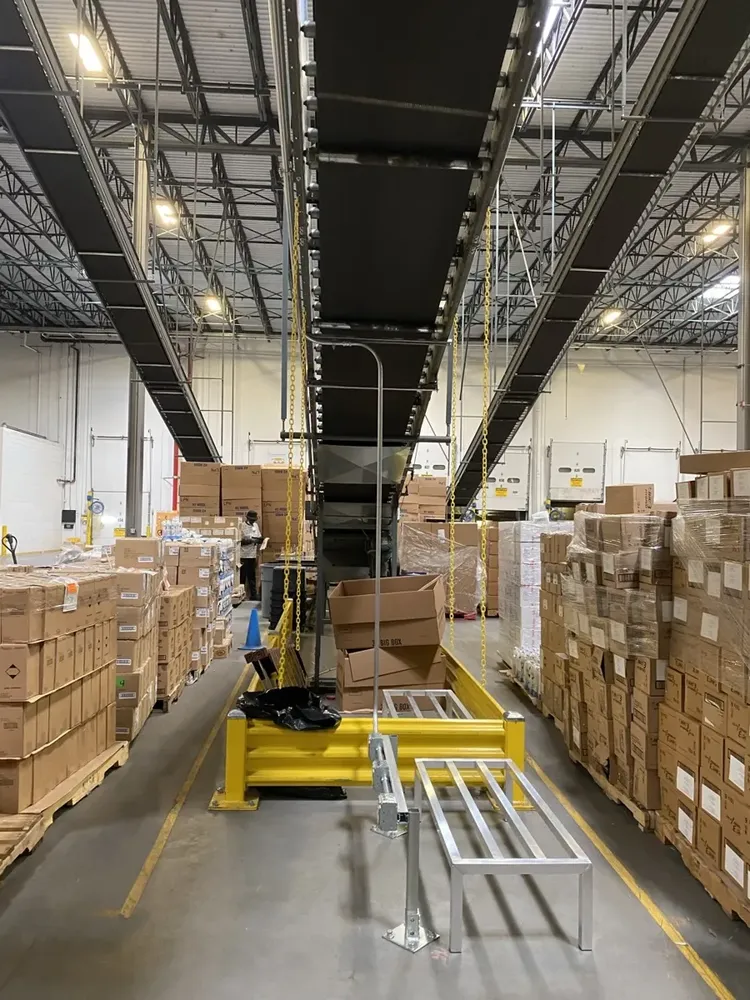 Industrial warehouse heavy-duty forklift fast-charging station setup - Work completed by Mills Electric Co.