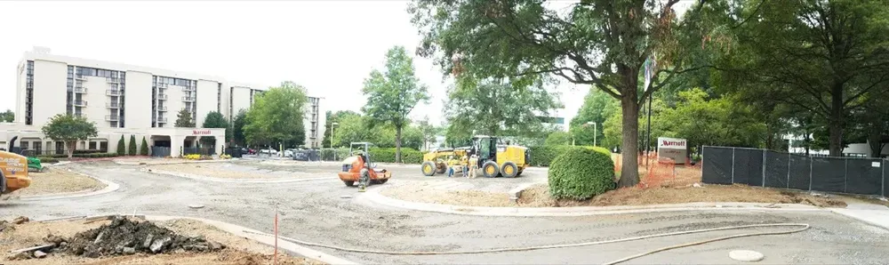 Commercial electrical underground trenches, feeders, and utility transformer connections - Work completed by Mills Electric Co.